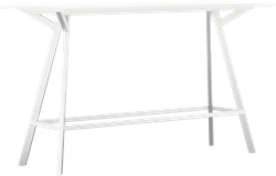 Bridge vergadertafel recht 160 x 80 cm, rechthoekige poten 30 x 50 mm, vaste hoogte 110 cm
