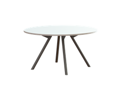 Bridge vergadertafel rond 140 cm doorsnede, ronde poten Ø50 mm, vaste hoogte 75 cm