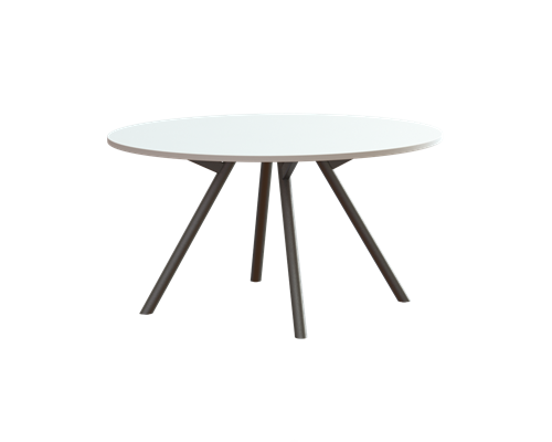Bridge vergadertafel rond 140 cm doorsnede, ronde poten Ø50 mm, vaste hoogte 75 cm