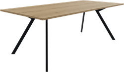 Bridge vergadertafel recht 240 x 100 cm, rechthoekige poten 30 x 50 mm, vaste hoogte 75 cm