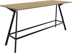 Bridge vergadertafel recht 240 x 90 cm, rechthoekige poten 30 x 50 mm, vaste hoogte 110 cm