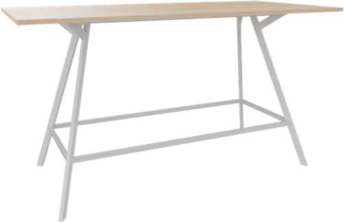 Bridge vergadertafel recht 200 x 100 cm, rechthoekige poten 30 x 50 mm, vaste hoogte 110 cm