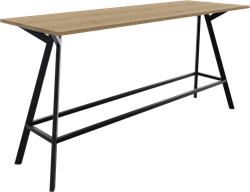 Bridge vergadertafel recht 240 x 80 cm, rechthoekige poten 30 x 50 mm, vaste hoogte 110 cm