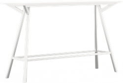 Bridge vergadertafel recht 180 x 80 cm, ronde poten Ø50 mm, vaste hoogte 110 cm