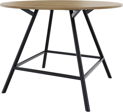Bridge vergadertafel rond 160 cm doorsnede, ronde poten Ø50 mm, vaste hoogte 110 cm