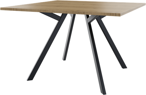 Bridge vergadertafel vierkant 140 x 140 cm, rechthoekige poten 30 x 50 mm, vaste hoogte 75 cm