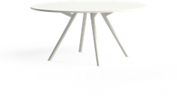 Bridge vergadertafel rond 160 cm doorsnede, ronde poten Ø50 mm, vaste hoogte 75 cm