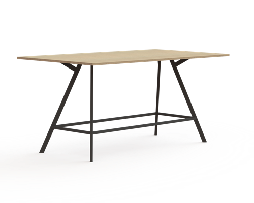 Bridge vergadertafel recht 240 x 120 cm (1x blad) rechthoekige poten 30 x 50 mm, vaste hoogte 110 cm