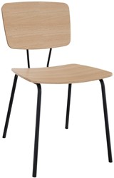 Forza 4-poots zonder armleuning, Ø 19/12 mm, zithoogte 46 cm, zitting en rug in hpl/hout