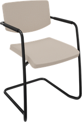 Vergaderstoel Alfa lage rug, slede