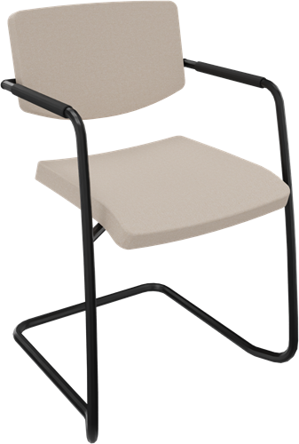 Vergaderstoel Alfa lage rug, slede