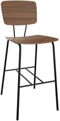 Forza 4-poots zonder armleuning, Ø 19/12 mm, zithoogte 62 cm, zitting en rug in hpl/hout