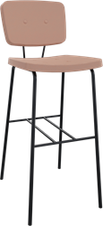 Forza 4-poots zonder armleuning, Ø 19/12 mm, zithoogte 82 cm, zitting en rug stof 5 cm