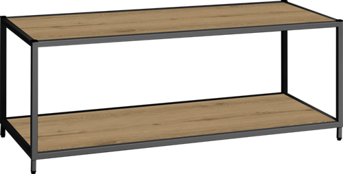 Flexwall frame 46 hg x 119 br x 43 dp, indeling 1-vaks en inclusief 2 legborden