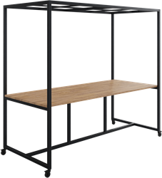 Move bespreek- en lunchtafel met rooster dakelement, blad 240 x 100 cm, hoogte 90 cm