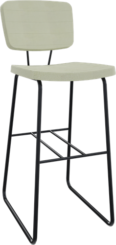 Forza sledeframe zonder armleuning, Ø 19/12 mm, zithoogte 82 cm, zitting en rug stof 5 cm