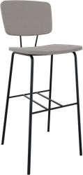Forza 4-poots zonder armleuning, Ø 19/12 mm, zithoogte 82 cm, zitting en rug stof 3 cm
