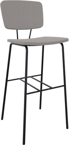 Forza 4-poots zonder armleuning, Ø 19/12 mm, zithoogte 82 cm, zitting en rug stof 3 cm