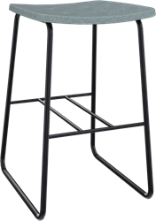 Forza kruk op sledeframe zonder rugleuning, Ø 19/12 mm, zithoogte 62 cm, zitting gestoffeerd 3 cm