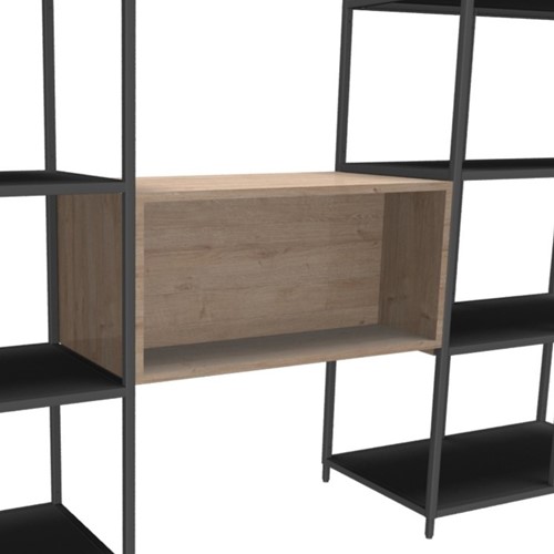 Flexwall tussenhangend opbergelement 76 br x 36 hg x 43 dp, 1-vak met tussenschot, 2-zijdige toegang