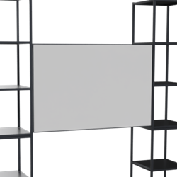 Flexwall tussenhangend magnetisch whiteboard, 115 br x 76 hg, dubbelzijdig