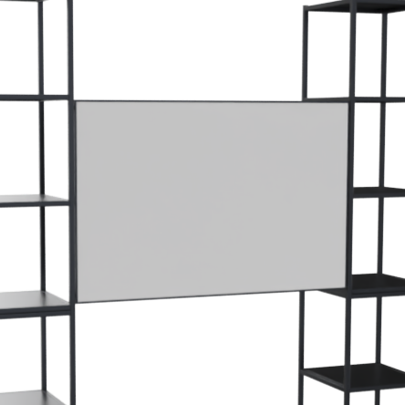 Flexwall tussenhangend magnetisch whiteboard, 115 br x 76 hg, dubbelzijdig