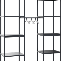 Flexwall garderobestang 41 cm breed, inclusief 3 metalen hangers, tbv ophangen tussen 2 frames