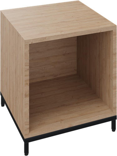 Flexwall open kast 1 OH op metalen 4-poots sokkel 41 br x 46 hg x 43 dp