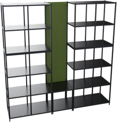 Flexwall akoestisch paneel tbv complete opstelling 5 OH, 41 br x 158 hg, volledig gestoffeerd