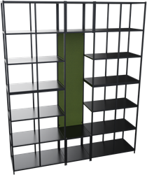 Flexwall akoestisch paneel tbv complete opstelling 6 OH, 41 br x 155 hg, volledig gestoffeerd