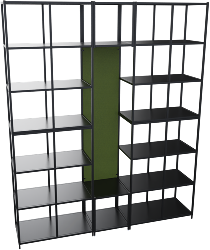 Flexwall akoestisch paneel tbv complete opstelling 6 OH, 41 br x 155 hg, volledig gestoffeerd