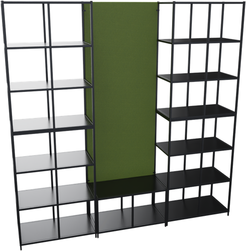 Flexwall akoestisch paneel tbv complete opstelling 6 OH, 80 br x 197 hg, volledig gestoffeerd