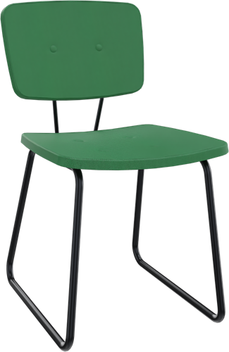 Forza sledeframe zonder armleuning, Ø 19/12 mm, zithoogte 46 cm, zitting en rug stof 3 cm