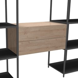 Flexwall tussenhangend opbergelement 76 br x 36 hg x 43 dp, 2x uittreklade voorzien van push to open