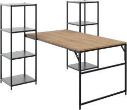 Flexwall tussenhangende tafel 75 hg met 1 poot, 200 x 80 cm