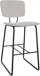 Forza sledeframe zonder armleuning, Ø 19/12 mm, zithoogte 62 cm, zitting en rug stof 3 cm