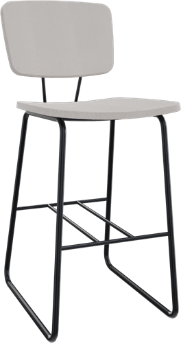 Forza sledeframe zonder armleuning, Ø 19/12 mm, zithoogte 62 cm, zitting en rug stof 3 cm