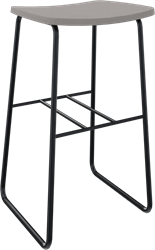 Forza kruk op sledeframe zonder rugleuning, Ø 19/12 mm, zithoogte 82 cm, zitting gestoffeerd 3 cm