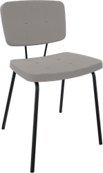 Forza 4-poots zonder armleuning, Ø 19/12 mm, zithoogte 46 cm, zitting en rug stof 5 cm