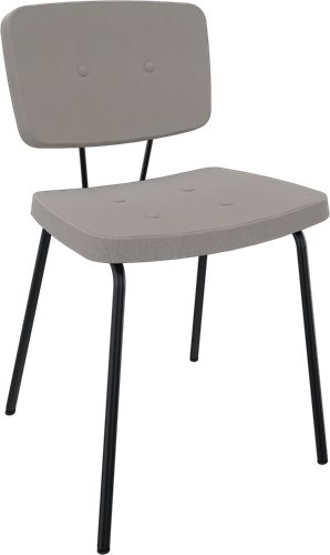 Forza 4-poots zonder armleuning, Ø 19/12 mm, zithoogte 46 cm, zitting en rug stof 5 cm