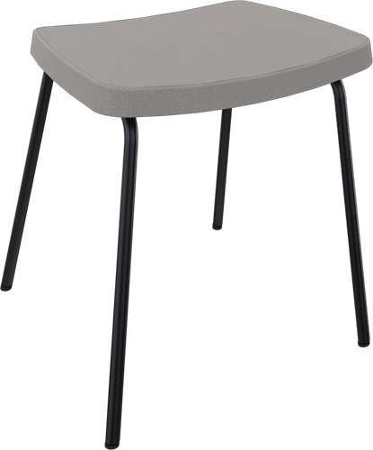 Forza 4-poots kruk zonder rugleuning, Ø 19/12 mm, zithoogte 46 cm, zitting gestoffeerd 5 cm