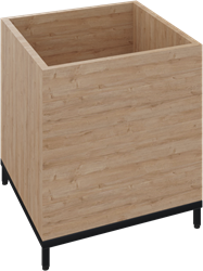 Flexwall plantenbak 1OH op metalen 4-poots sokkel 41 br x 46 hg x 43 dp