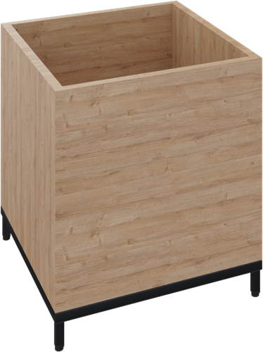 Flexwall plantenbak 1OH op metalen 4-poots sokkel 41 br x 46 hg x 43 dp