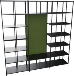 Flexwall akoestisch paneel tbv complete opstelling 6 OH, 80 br x 155 hg, volledig gestoffeerd