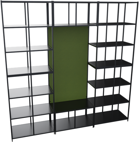 Flexwall akoestisch paneel tbv complete opstelling 6 OH, 80 br x 155 hg, volledig gestoffeerd