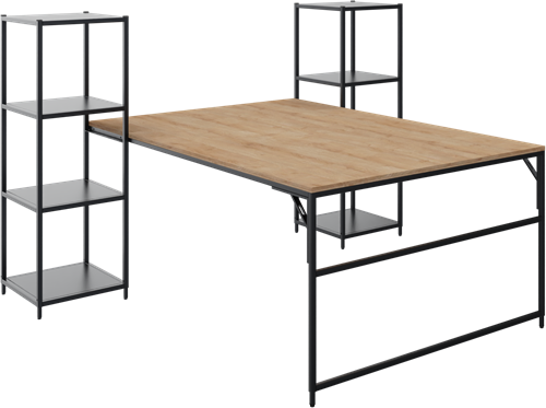 Flexwall tussenhangende tafel 75 hg met 1 poot, 160 x 119 cm