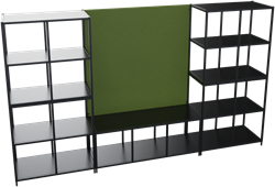 Flexwall akoestisch paneel tbv complete opstelling 4 OH, 119 br x 119 hg, volledig gestoffeerd