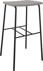 Forza 4-poots kruk zonder rugleuning, Ø 19/12 mm, zithoogte 82 cm, zitting gestoffeerd 3 cm