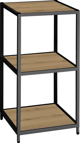 Flexwall frame 85 hg x 41 br x 43 dp, indeling 2-vaks en inclusief 3 legborden