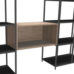 Flexwall tussenhangend opbergelement 76 br x 36 hg x 43 dp, indeling 1-vak met dichte achterzijde